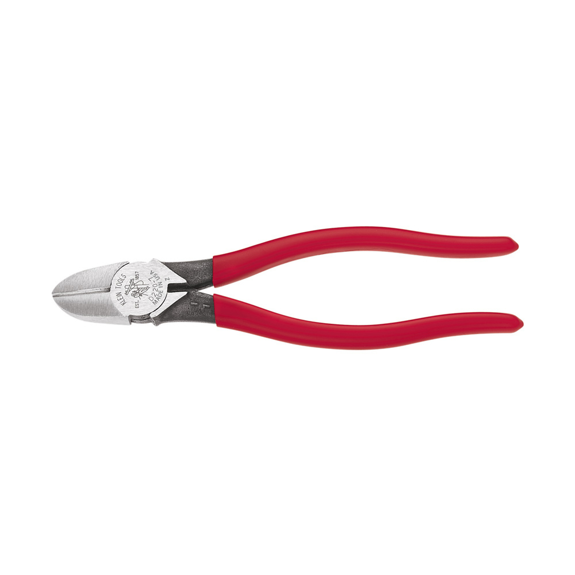 Klein Tools, Diagonal Cutting Pliers, Heavy-Duty, Tapered Nose,, Pieces (qty.) 1 Material Steel, Jaw Capacity 0.63 in, Model# D220-7